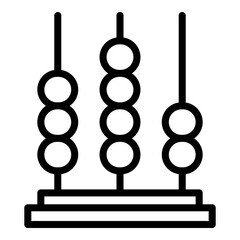 Poster - Childhood abacus icon. Outline childhood abacus vector icon for web design isolated on white background