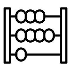 Poster - Wooden abacus icon. Outline wooden abacus vector icon for web design isolated on white background
