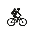 Delivery icon. Cyclist. Simple vector illustration on a white background