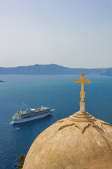 Wall Mural - View on Oia in Santorini