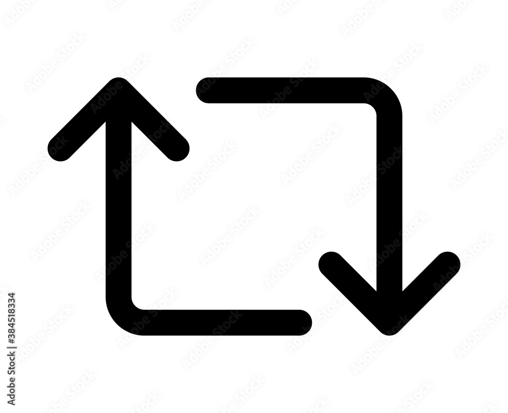 Retweet arrows symbol flat vector icon for apps and websites Stock Vector |  Adobe Stock, image size:1000x812