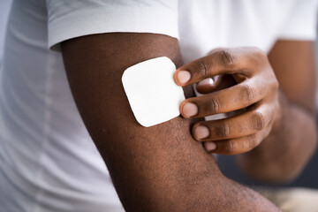 applying nicotine drug smoking patch