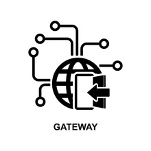 Gateway Icon Isolated On White Background Vector Illustration.