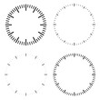 Clock dial face vector illustrations set