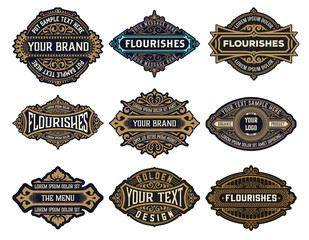 Wall Mural - Mega pack of labels and banners