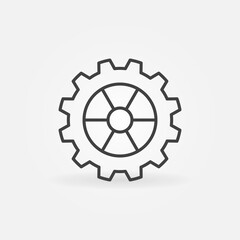 Poster - Cog Wheel or Gear linear vector concept icon or logo element