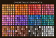 © TMvectorart - Big set of colorful metallic gradients. Collection metallic textures.