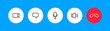 © TMvectorart - Set of video call icons. Buttons of video call. Vector flat icon.