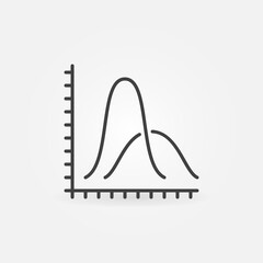 Poster - Graph vector thin line concept simple icon or design element