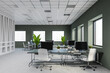 © ImageFlow - Modern white and gray open space office interior