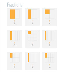 fraction for education. fraction mathematics fraction calculator simplifying fractions on white back