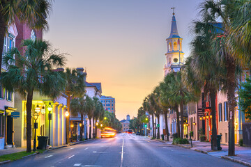 Charleston, South Carolina, USA in the French Quarter.