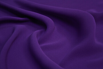 Wall Mural - Beautiful elegant wavy violet purple satin silk luxury cloth fabric texture with violet background design.