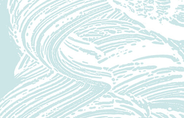 Sticker - Grunge texture. Distress blue rough trace. Comely 