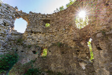 Dobra Voda Castle Ruins In The Forest, Slovakia