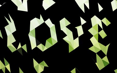 Dark Green vector triangle mosaic texture.