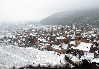 Canvas Print - Neige en Alsace