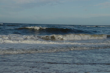 stormy weather on the white sea