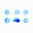 illustration of brain technology vector graphic 