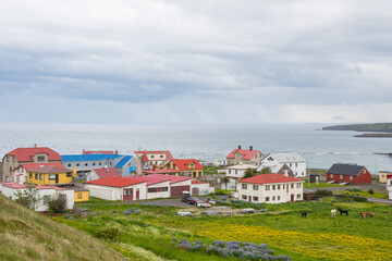 Village of Blonduos in North Iceland