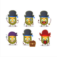 Wall Mural - Cartoon character of corn with various pirates emoticons