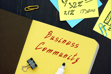 Wall Mural - Financial concept about Business Community with inscription on the page.