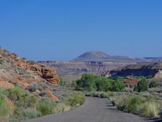 Scenic drive on the backgroads south of Zion National Park, Utah.