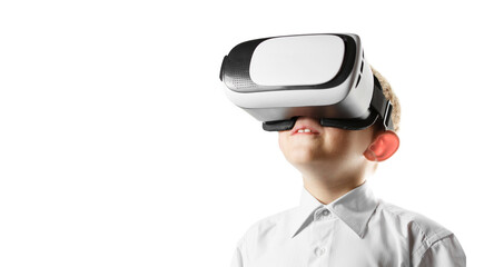 child in virtual reality mask