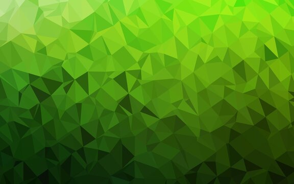 Light Green vector polygonal background.