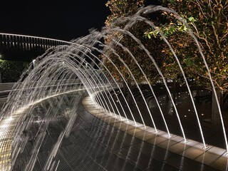fountain at night