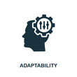 Adaptability icon. Simple element from life skills collection. Filled Adaptability icon for templates, infographics and more