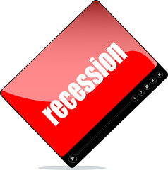 Poster - Video player for web with recession words