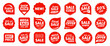 © iiierlok_xolms - Set of Sale badges. Sale quality tags and labels. Template banner shopping badges. Special offer, sale, discount, shop, black friday. Vector illustration.