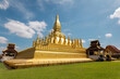 Pha That Luang Vientiane Golden Pagoda in Vientiane, Laos. sky background beautiful.