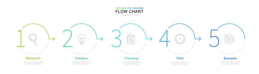 Flow chart infographic template
