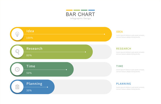 Colorful bar chart infographic