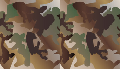 Poster - Seamless camouflage pattern background vector. Classic clothing style masking camo repeat print. Olive brown grey colors texture design for virtual background, online conference, online transmission