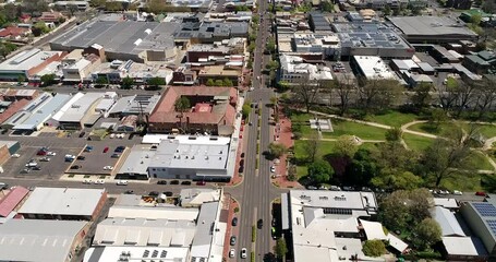 Wall Mural - Main Byng street in Orange city on Australian NSW Central West region as 4k.
