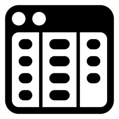 Wall Mural - 
A simple glyph icon design of web layout
