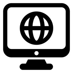Wall Mural - 
A simple glyph icon design of web layout
