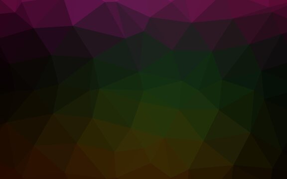 Dark Multicolor, Rainbow vector polygonal background.