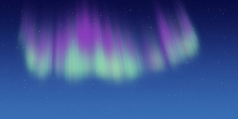 Wall Mural - polar lights, starry sky. northern landscapes. vector illustration, eps10