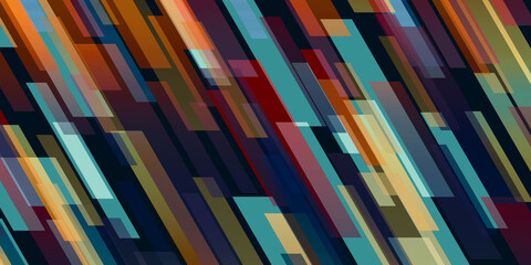 Fototapete - 3d illustration barely dark blue yellow red light abstract technology background for computer graphics internet websites and business