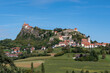 Panorama of the fortress and town Riegersburg in south east Styria, Austria