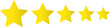 © Tremens Productions - Five stars of diferent size.