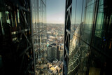Fototapeta Londyn - View over the City of London Financial District 