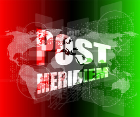 Poster - post meridiem on digital touch screen, business concept vector illustration