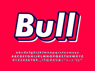 Poster - red sport team text effect