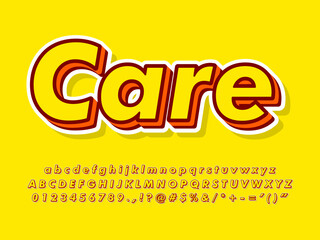 Poster - simple and friendly yellow text effect