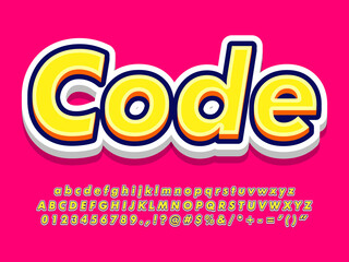 Fototapete - 3d Bold and Bright Text Effect